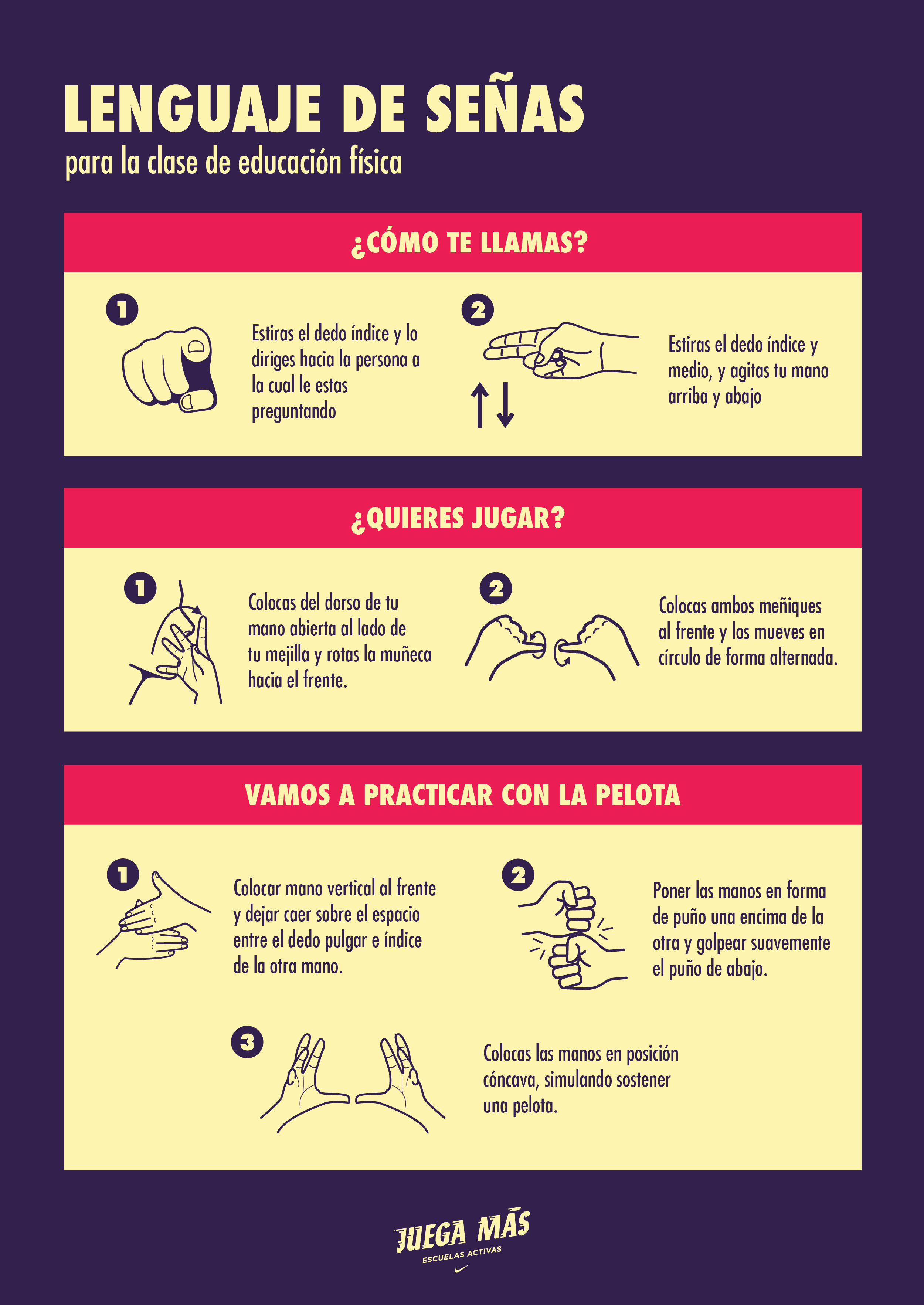 Lenguaje de señas para educación física